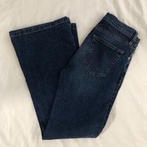 Medium wash modern flare jeans